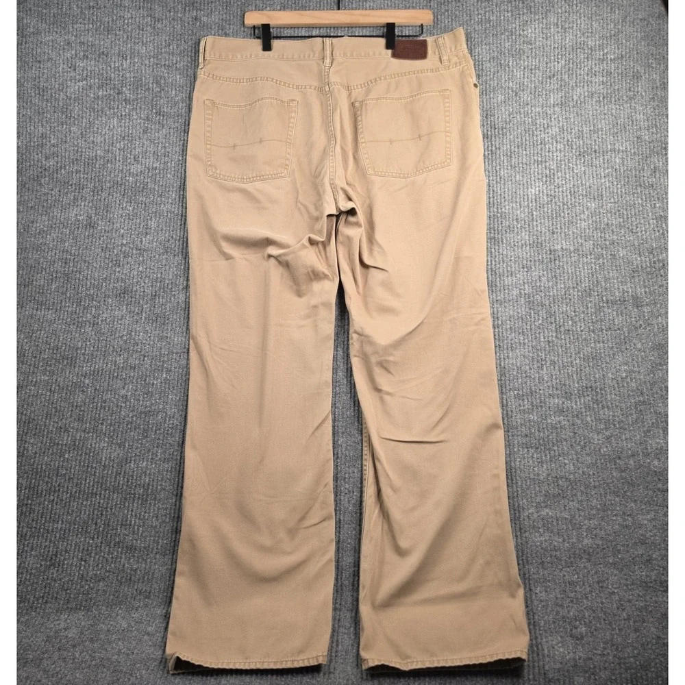 Polo Ralph Lauren Straight 650 Pants Mens 40x32 Khaki Tan Cotton Denim Style Y2K